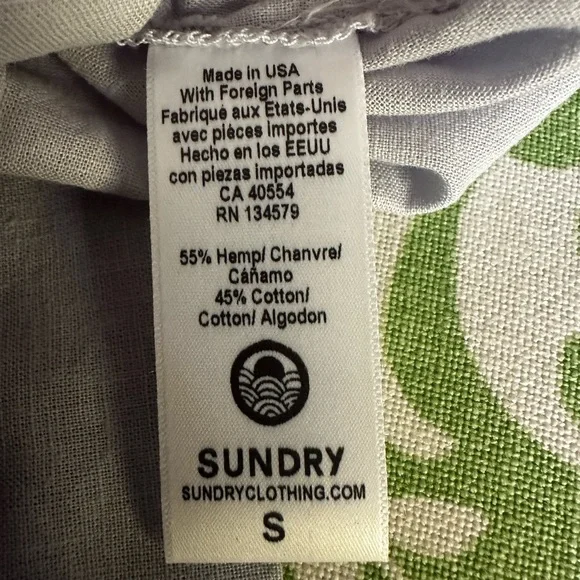 Sundry Hemp/Cotton Pants - Picture 4 of 8